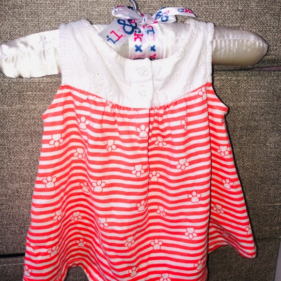 Newborn Toddler Baby Girl Orange & White / DRESS Sleeveless/ NICKELODEON/Pups - Picture 5 of 5